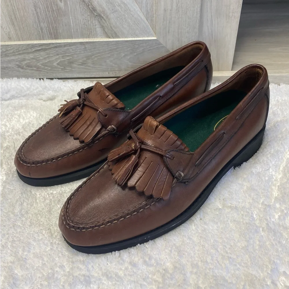Rockport Leather Kiltie Tassel Loafers Size Men's Brown 10.5